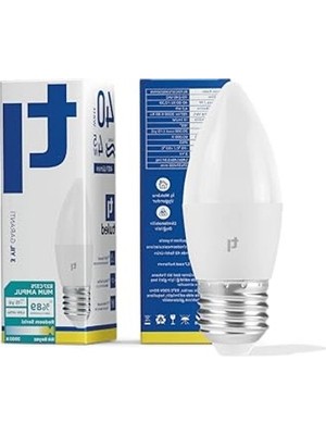 Cekar Store Redeem C37S E27 Mum Ampul, Titreşimsiz, Göz Konforu, 497 Lümen, Ilık Beyaz, 3000 Kelvin          [enerji Sınıfı E]