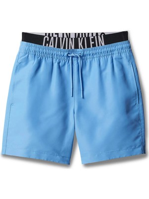 Calvin Klein Mavi Erkek Çocuk Desenli Şort Mayo KV0KV00054CIY