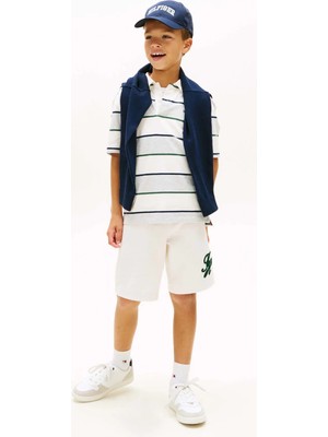 Tommy Hilfiger Ekru Erkek Çocuk Nakışlı Şort KB0KB10424YBH