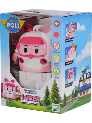 tp Buğz Polı MRT-687 Robocar Poli Büyük Transforming Robot Amber Sesli ve Işıklı