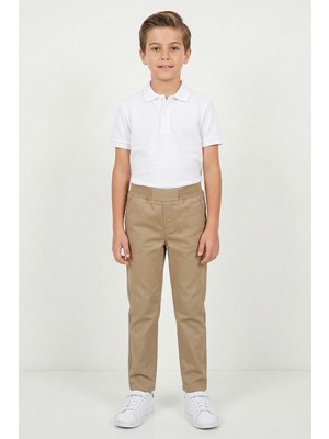 Kinderos Beli Lastikli Kaşkorse Çocuk Okul Pantolonu - 26Y 1075