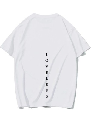 Brz Collection Unisex Oversize Loveless T-Shirt (Beyaz)