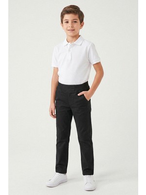 Kinderos Beli Lastikli Kaşkorse Çocuk Okul Pantolonu - 26Y 1075