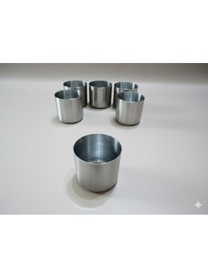 Bee Candle Home 6’lı Bioethanol Yakıt Haznesi Paslanmaz Metal Masaüstü Şömine Yakıt Haznesi Ateş Çukuru Maçası