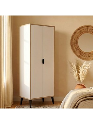 Argimo Arya 2 Kapaklı Çok Amaçlı Dolap 37X65X190 cm Beyaz