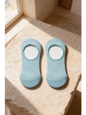 Bony Socks Kadın Basic Renkli Görünmez Babet Çorap Mavi