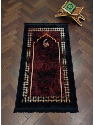 Brillant Seccade Saçaklı Bordo (Lateks Taban)