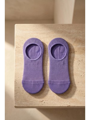 Bony Socks Kadın Basic Renkli Görünmez Babet Çorap Mor