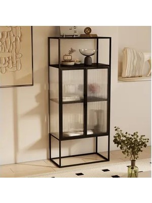 Vivense Nero Metal ve Cam Dolap