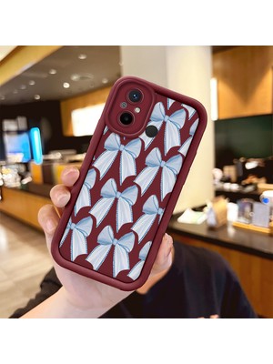 HONTINGA Xiaomi Redmi 12C ile Uyumlu Kılıfı Düşüme Önleyici Basitlik Anti Düşme Kamera Korumali Tavşan Bordo Desen Yumuşak Silikon Telefon Kılıfı Kadın ve Erkek Için Uygundur K2-7058