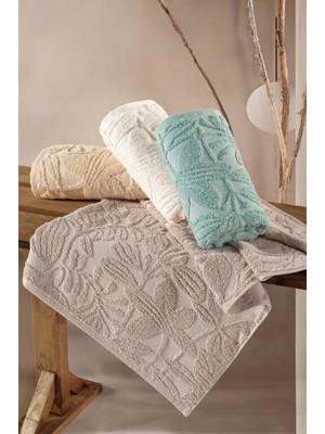 Mulberry Morel 4'lü %100 Pamuk Jakarlı El Banyo Havlu 50X90