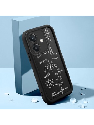 HONTINGA Oppo A3 5g ile Uyumlu Kılıfı Düşüme Önleyici Basitlik Anti Düşme Kamera Korumali Şirin Kedi Uçak Siyah Desen Yumuşak Silikon Telefon Kılıfı Kadın ve Erkek Için Uygundur K2-0152