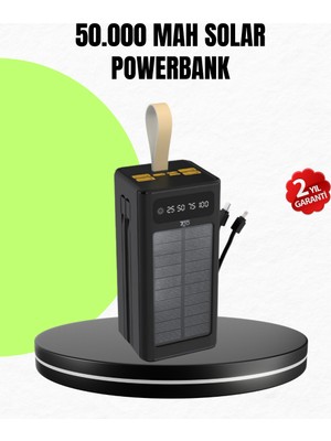 Toyigoo Güneş Enerjili Powerbank Dijital Göstergeli Taşınabilir Güç Kaynağı - Lisinya