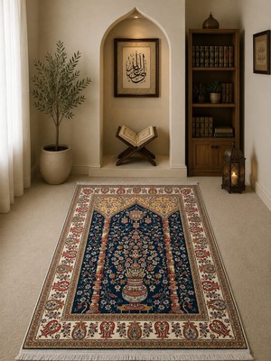 Bambu Seccade 80X125 cm Dokuma Taban Bambu Yumuşak Makinada Yıkanabir Lüxs Namazlık