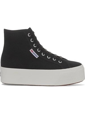 Superga 2708 Hi Top Kadın Siyah Bilekli Sneaker