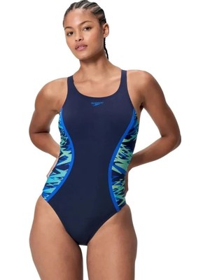 Speedo Hyperboom Splice Muscleback Kadın Yüzücü Mayosu 8-A000247003