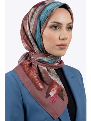 Hadiora Kadın Vizon Soyut Desenli Dikişli Yazma