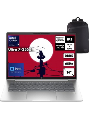 Hp Probook 4 G1I 14 Aı Ultra 7-255U 64-Gbddr5 1 Tbssd Intel UHD Graphics 14" Wuxga Windows 10 Pro + Hmf Sırt Çantası CW5W4EAHMF63