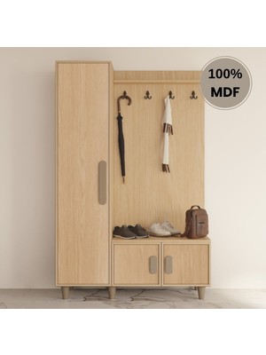 Flances Karanfil Mdf Raflı Askılıklı Portmanto Ayakkabılık