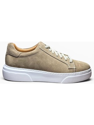 Alza %100 Hakiki Deri Erkek Sneaker Günlük Rahat Ayakkabı - Ultra Konfor Eva Taban - Lacivert Süet