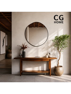Cg Home Arya Model Asimetrik Çerçeveli Ayna | Modern Dekoratif Salon, Antre ve Yatak Odası Duvar Aynası