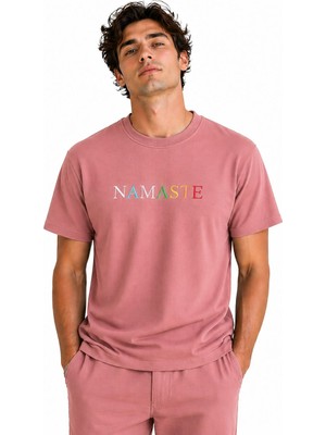 Yoga Zero Namaste Oversize Tişört / Unisex / Kalın Kumaş Rahat Kesim1