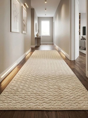 Sarar Diamond Dmr Halıcılık Kahverengi Modern Kaymaz Taban Çocuk Odası Salon Hol, Koridor Mutfak Yıkanabilir Jel Kesme Yolluk Halı