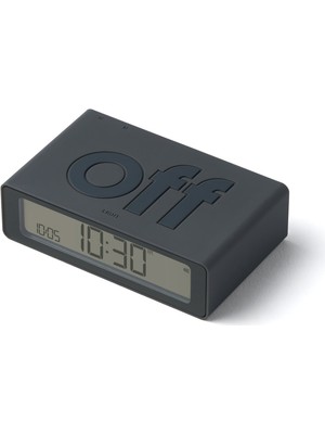Lexon Flip Mini Şarj Edilebilir Alarm Saat Koyu Gri