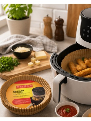 100 Parça Airfryer Kağıdı  Temiz Pişirme Kağıdı