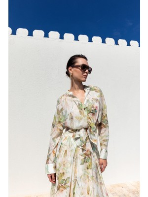 Kameya Floral Desenli Bluz