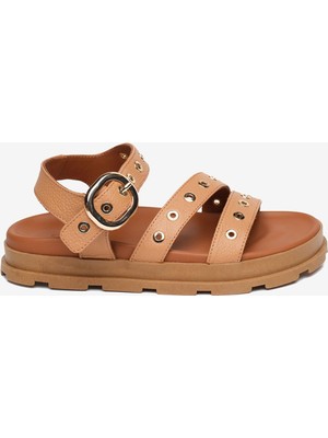 Greyder Kadın Taba Hakiki Deri Sandalet 5Y2CS34470