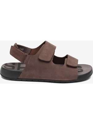 Greyder Erkek Kahverengi Nubuk Hakiki Deri Sandalet 5Y1CS64685