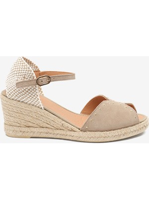 Greyder Kadın Vizon Süet Comfort Sandalet 6Y2US59225