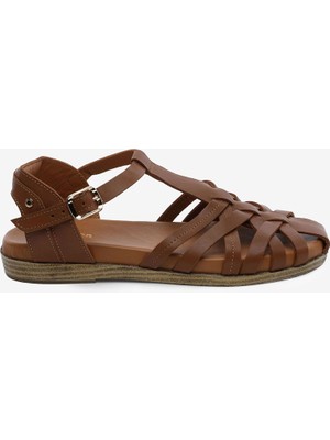 Greyder Kadın Taba Hakiki Deri Sandalet 6Y2CS59252