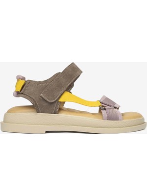 Greyder Kadın Vizon Süet Hakiki Deri Spor Sandalet 6Y2TS57808