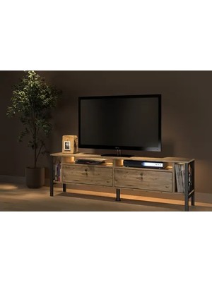 Vivense Roma LED Işıklı Minifiksli Tv Sehpası, 160 cm