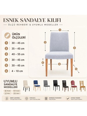 Eldost Ticaret Jakarlı Ağaç Kabuğu Sandalye Kılıfı Esnek Yıkanabilir Dekoratif Sandalye Örtüsü Vizon