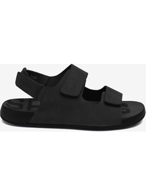 Greyder Erkek Siyah Nubuk Hakiki Deri Sandalet 5Y1CS64685