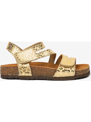 Greyder Kız Çocuk Leopar Baskılı Hakiki Deri Sandalet 4Y5ZS65896