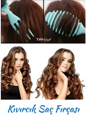 Tata Craft Magical Curl Saç Fırçası Dolaşmayan Mor Bukle Belirleme Kıvırcık Saç Şekillendirme Fırçası