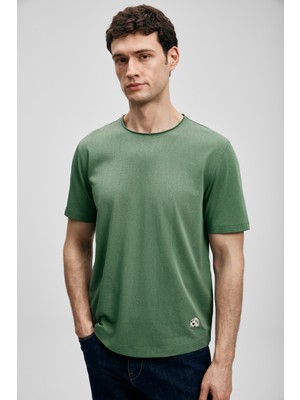 Lufian Junya Erkek Basic Tişört Yeşil