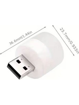 Ozcmax Usbb Mini Top LED 10’lu Aydınlatma Beyaz Işıklı Gece Lambası, Enerji Tasarruflu Mikro LED Işıklar