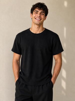regata Erkek/unisex Desenli Bisiklet Yaka Basic T-Shirt