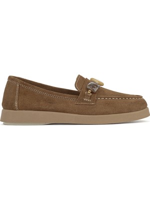 Ziya, Kadın Hakiki Deri Loafer Ayakkabı 161359Z710 Caramel