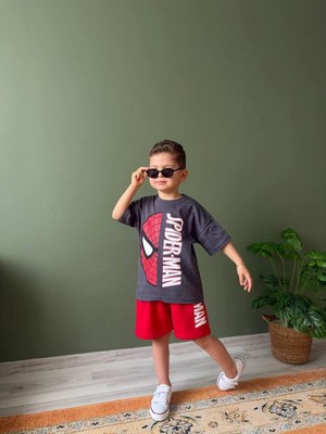 Cg Kids Örümcek Adam Erkek Çocuk Tshirt&şort Erkek Çocuk Alt Üst Takım