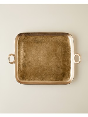 English Home Galya Alüminyum Dekoratif Tepsi 38x5 cm Gold