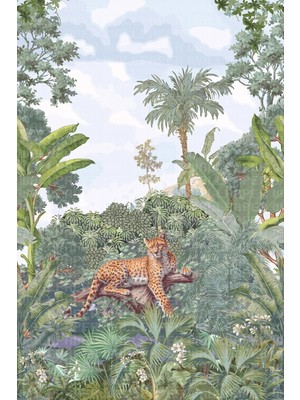 Arterior Wallpaper Ağaçta Dinlenen Leopar Poster Duvar Kağıdı