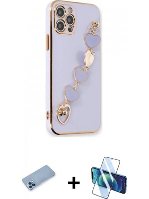 Pileli Store Pilelistore™ iPhone 12 Pro Kılıf Nova Işık Prime - Siyah 3D Antistatik Cam Ekran Koruyucu + Shine Kamera Lens Koruma Cam - Mı