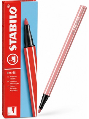 Stabilo Keçe Uçlu Boya Kalemi Köpüklü Pembe 68/28 10 Lu Paket