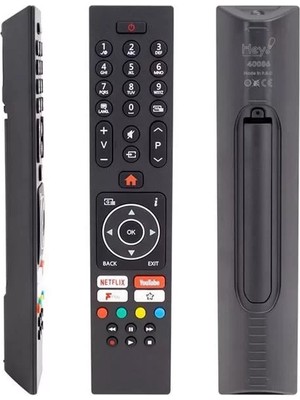 Aslanoğlu Store Hey Vestel Netflix Youtube Play Tuşlu Yazısız LCD LED Tv Kumanda